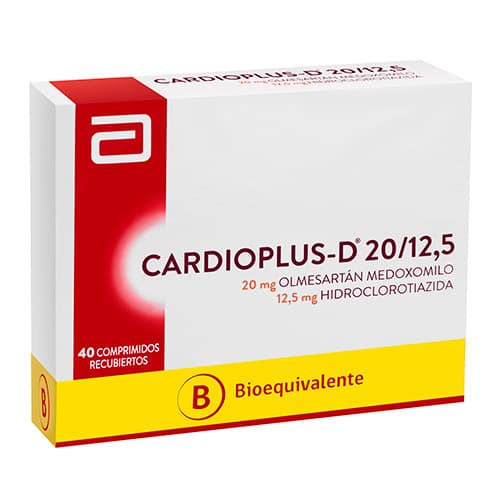 Cardioplus D 20/12,5 mg x 40 comprimidos recubiertos